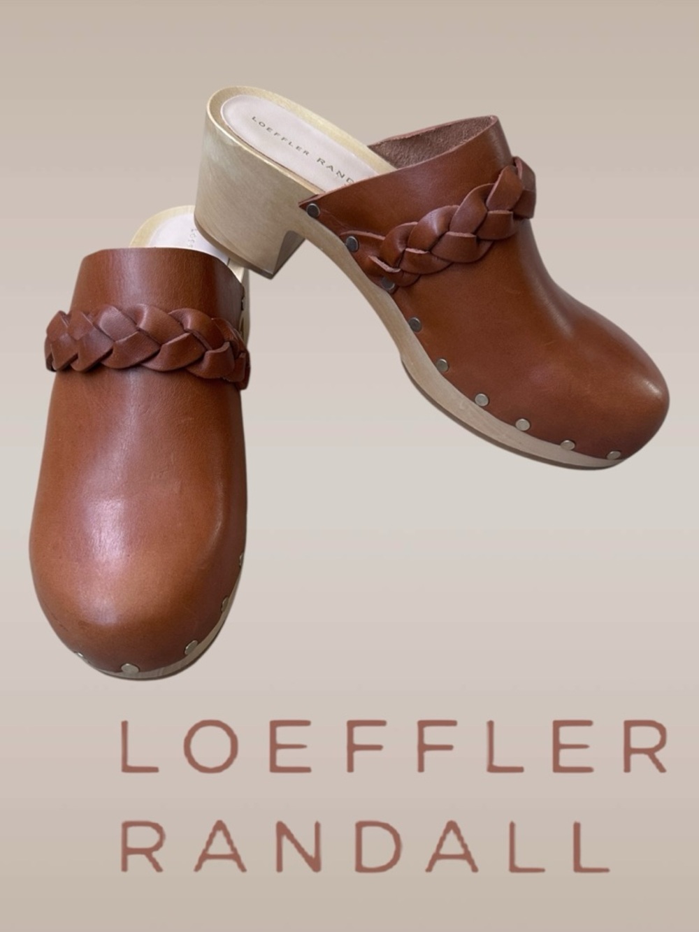 Loeffler Randall Polina Braided Leather Clogs Mules Women’s Size: 6.5 Shoes Clog